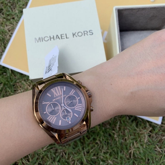 Buy Michael Kors Bradshaw Chronograph Sable Dial Brown Steel Strap Watch for Women  - MK6247 in Pakistan