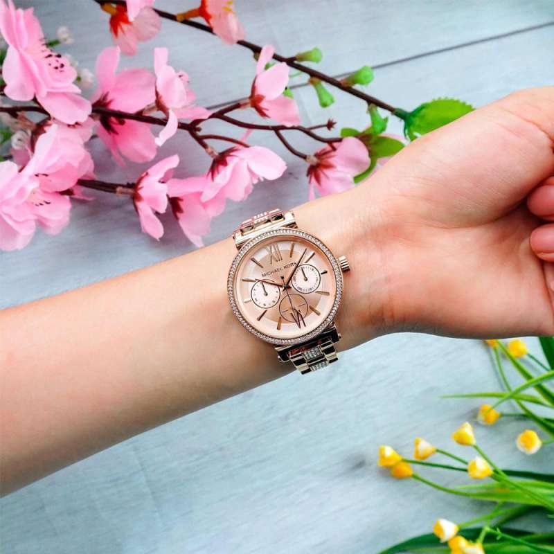 Buy Michael Kors Sofie Rose Gold Dial Rose Gold Steel Strap Watch for Women - MK4354 in Pakistan