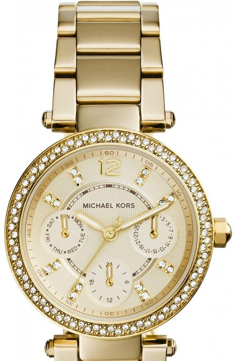 Buy Michael Kors Womens Quartz Chronograph Stainless Steel Gold Dial 33mm Watch - Mk6056 in Pakistan