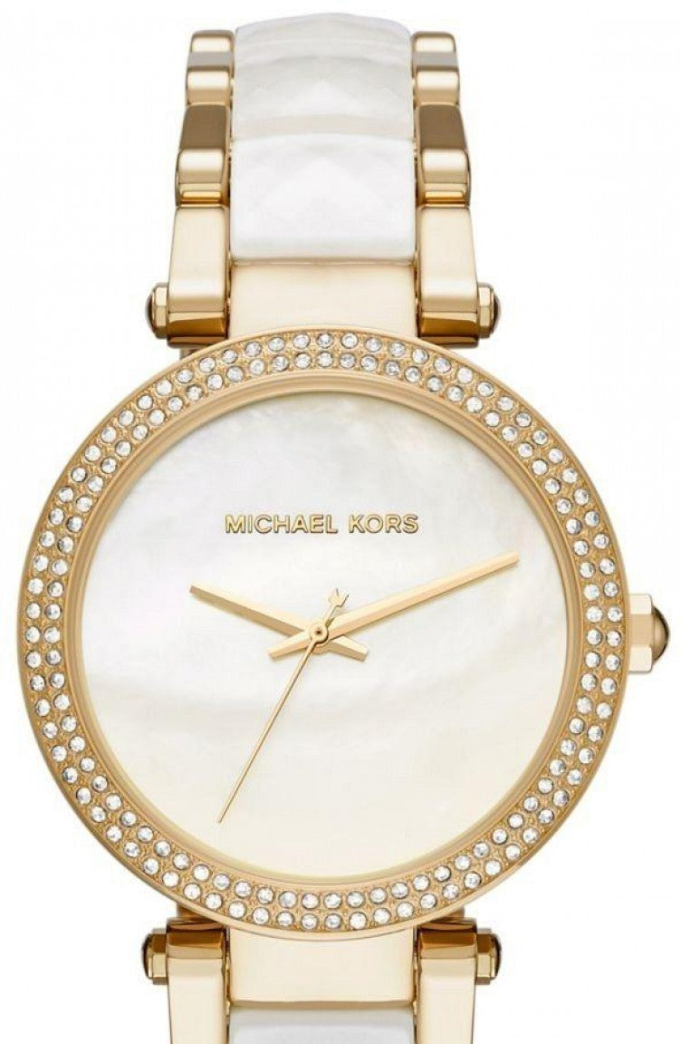 Buy Michael Kors Parker White Dial Two Tone Steel Strap Watch for Women - MK6400 in Pakistan