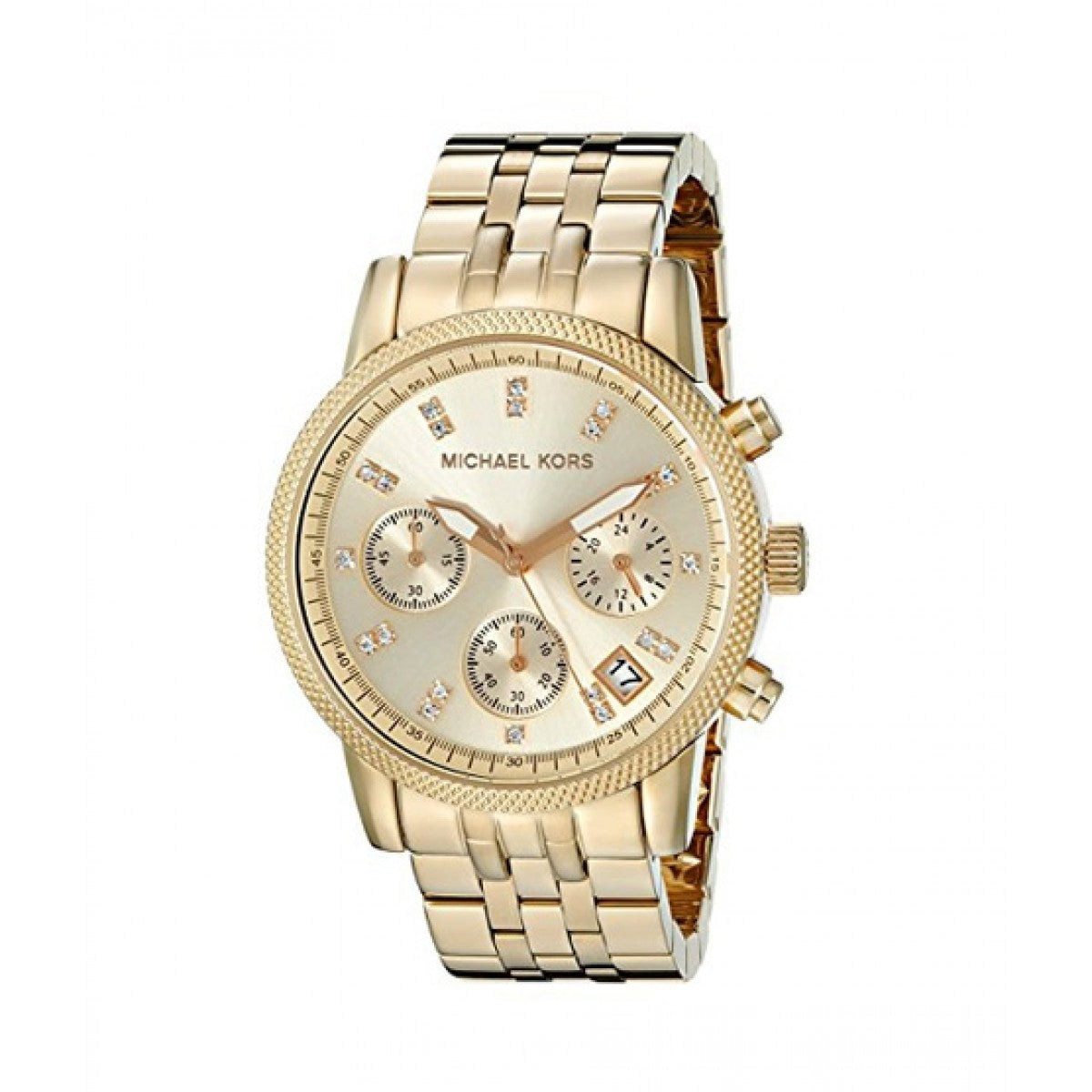 Buy Michael Kors Ritz Chronograph Gold Dial Gold Stainless Steel Strap Ladies Watch - Mk5676 in Pakistan