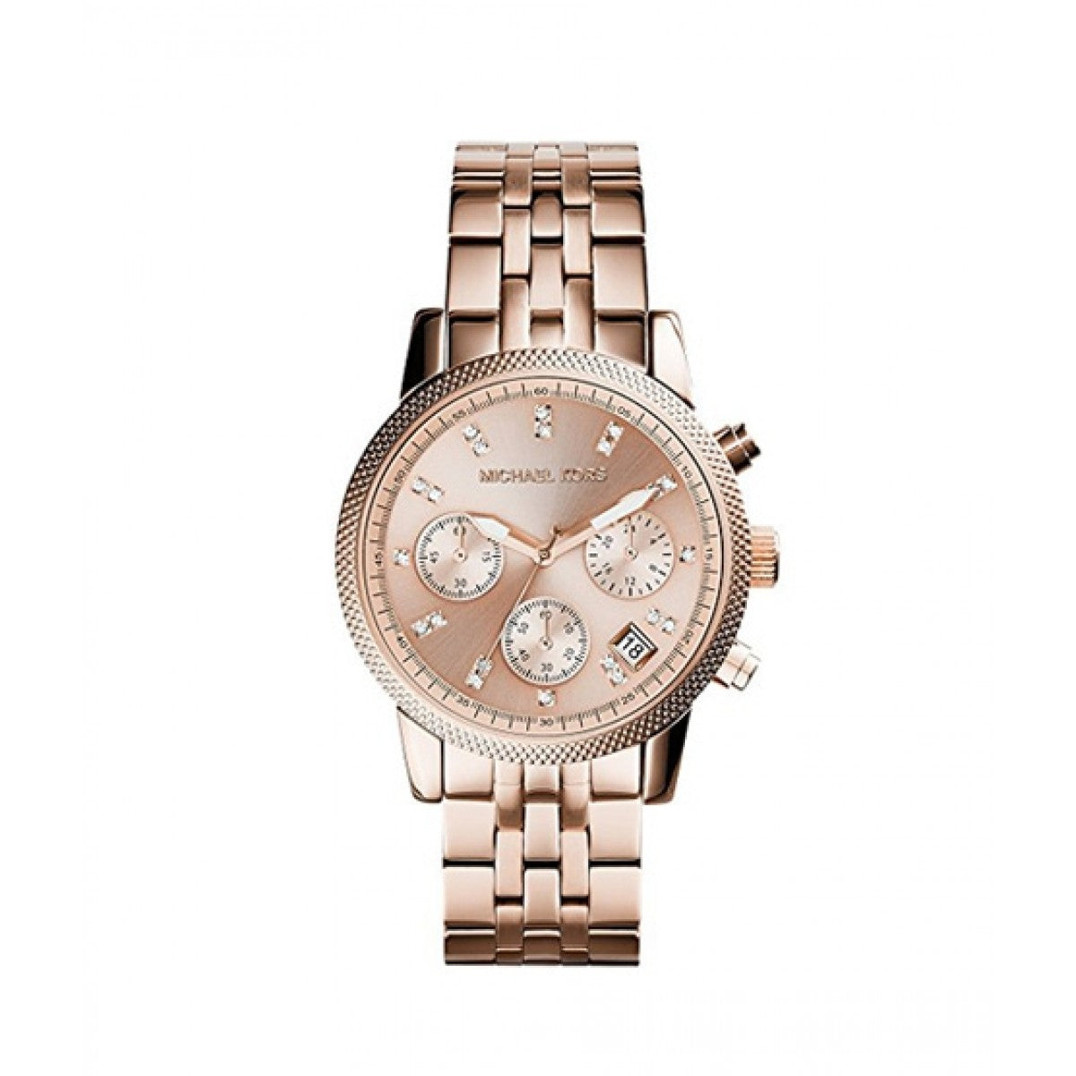 Buy Michael Kors Ritz Chronograph Rose Gold Dial Steel Ladies Watch - Mk6077 in Pakistan