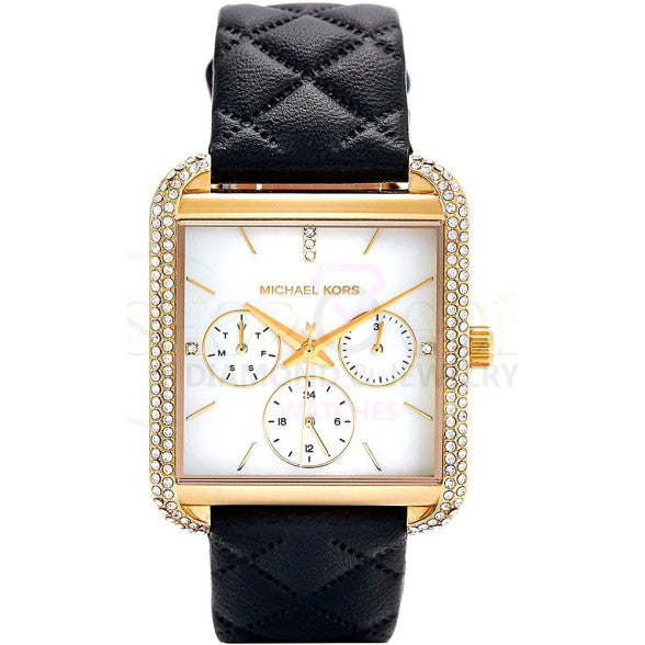 Buy Michael Kors Mother of Pearl Dial Black Leather Strap Watch for Women - Mk2769 in Pakistan