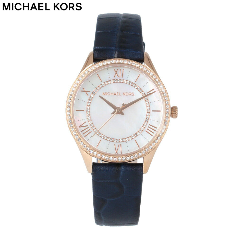Buy Michael Kors Lauryn Mother of Pearl Dial Blue Leather Strap Watch for Women - MK2767 in Pakistan