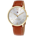 Buy Tommy Hilfiger Ultra Slim Silver Dial Brown Leather Strap Watch for Men - 1710353 in Pakistan