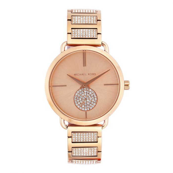 Buy Michael Kors Portia Crystal Rose Gold Dial Stainless Steel Strap Ladies Watch - Mk3853 in Pakistan