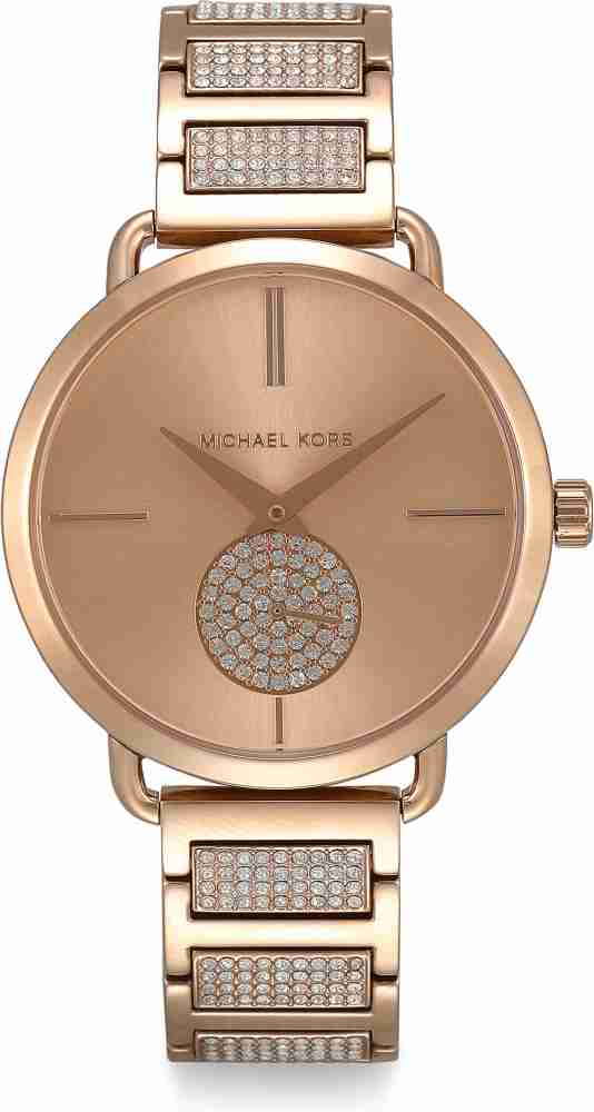 Buy Michael Kors Portia Crystal Rose Gold Dial Stainless Steel Strap Ladies Watch - Mk3853 in Pakistan
