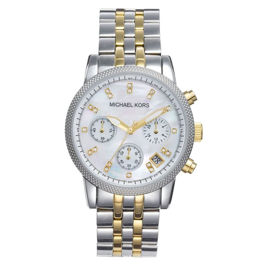 Buy Michael Kors Jet Set Chronograph White Dial Two-tone Strap Ladies Watch - Mk5057 in Pakistan