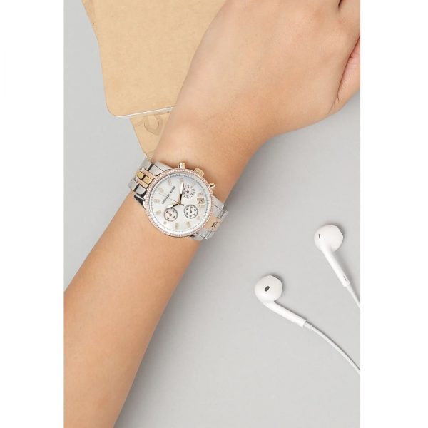 Buy Michael Kors White Dial Two Tone Stainless Steel Strap Watch For Women Mk5650 in Pakistan