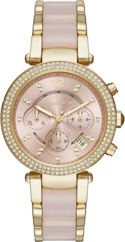 Buy Michael Kors Parker Chronograph Pink Dial Two Tone Strap Watch for Women - Mk6326 in Pakistan