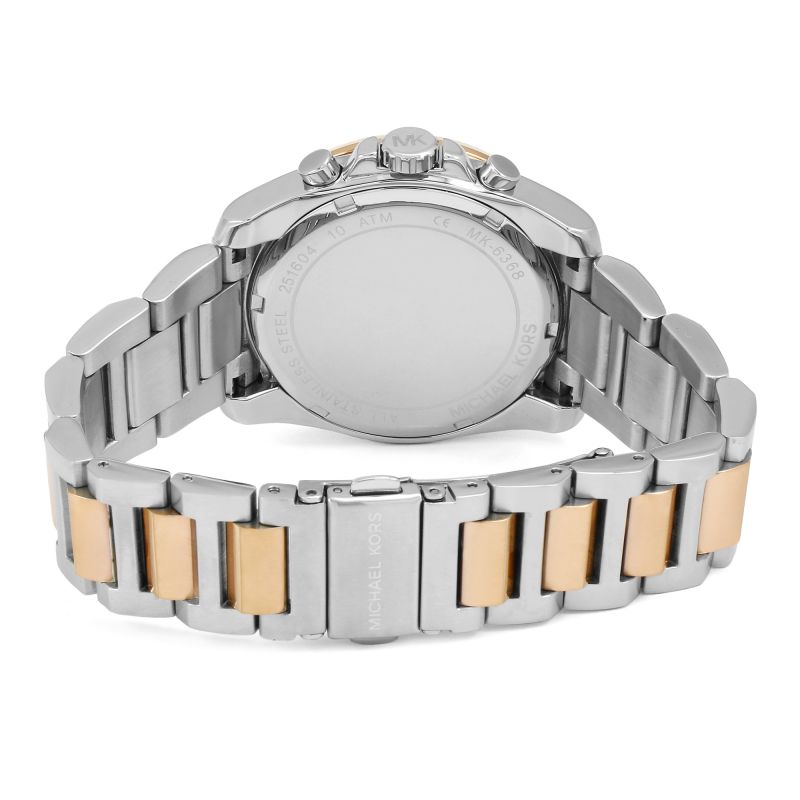 Buy Michael Kors Brecken Chronograph White Dial Two Tone Steel Strap Ladies Watch - Mk6368 in Pakistan