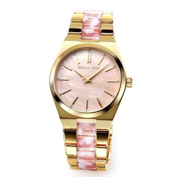 Buy Michael Kors Channing Pink Dial Two Tone Steel Strap Watch for Women - MK6650 in Pakistan