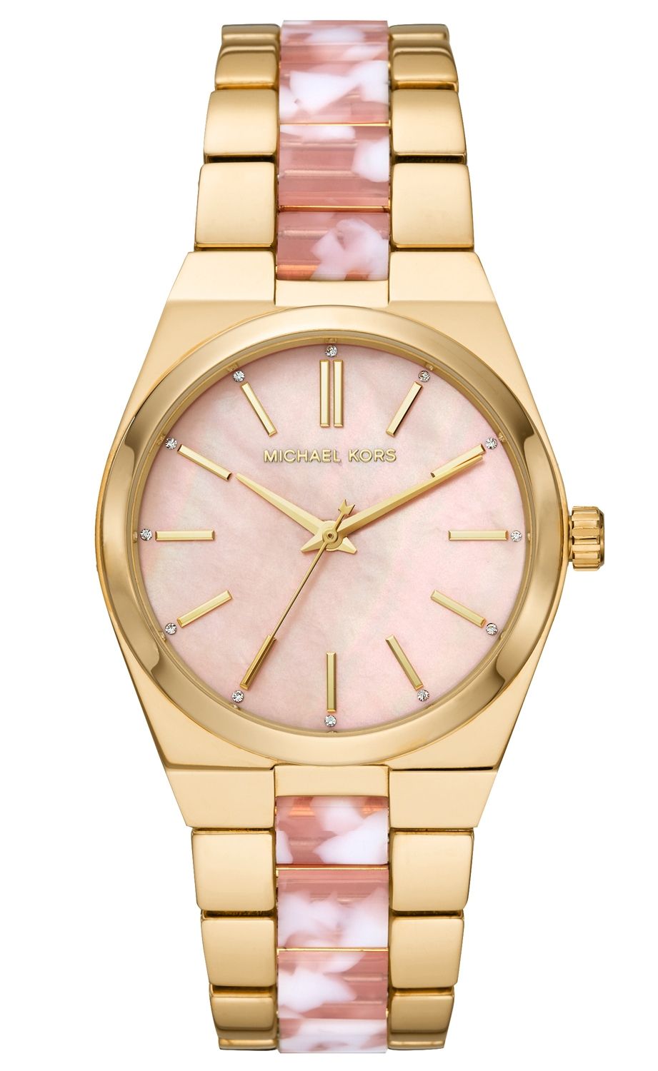 Buy Michael Kors Channing Pink Dial Two Tone Steel Strap Watch for Women - MK6650 in Pakistan