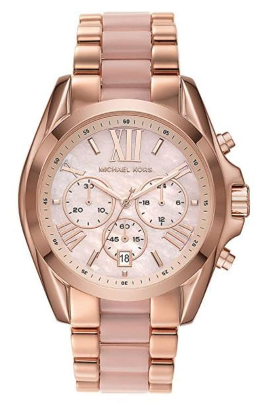 Buy Michael Kors Bradshaw Chronograph Quartz Two Tone Strap Ladies Watch - Mk6830 in Pakistan
