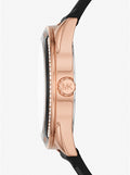 Buy Michael Kors Jessa Black Dial with Diamonds Black Leather Strap Watch for Women - MK7266 in Pakistan