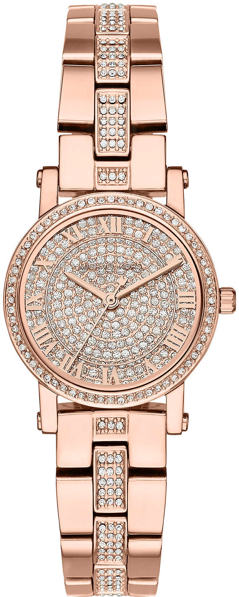 Buy Michael Kors Petite Norie Diamonds Dial Rose Gold Strap Watch for Women - Mk3776 in Pakistan