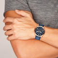 Buy Fossil Men's Quartz Chronograph Blue Leather Strap Blue Dial 44mm Watch FS4835 in Pakistan
