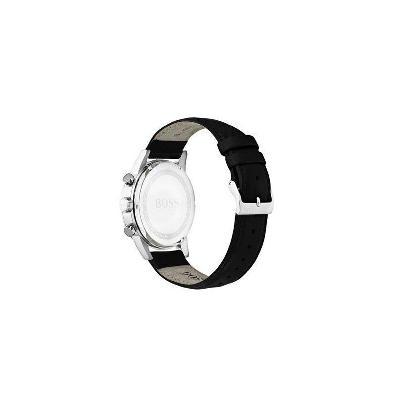 Buy Hugo Boss Navigator Black Dial Black Leather Strap Watch for Men - 1513678 in Pakistan