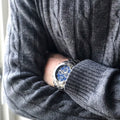 Buy Hugo Boss Mens Chronograph Quartz Stainless Steel Blue Dial 46mm Watch - 1512963 in Pakistan