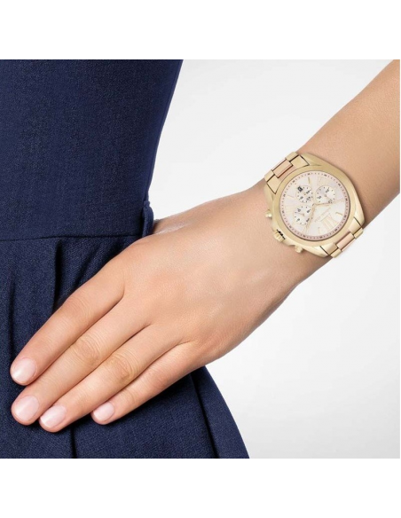 Buy Michael Kors Women's Bradshaw Pink Dial Two Tone Stainless Steel Watch - Mk6359 in Pakistan