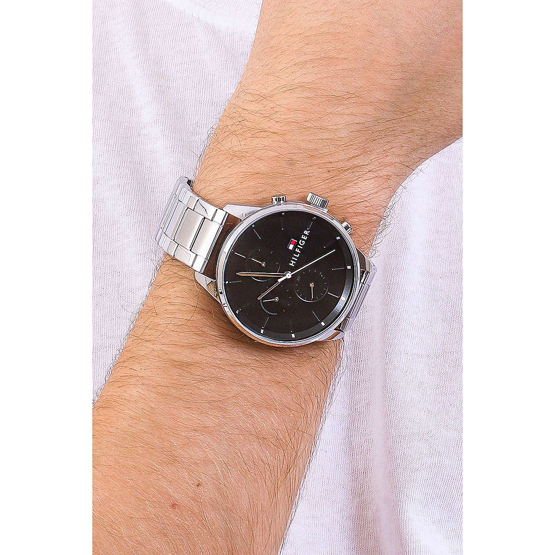 Buy Tommy Hilfiger Mens Quartz Stainless Steel Black Dial 44mm Watch - 1791485 in Pakistan