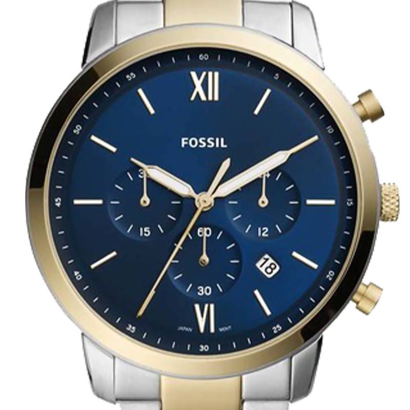 Buy Neutra Chronograph Blue Dial Two Tone Steel Strap Watch For Men in Pakistan