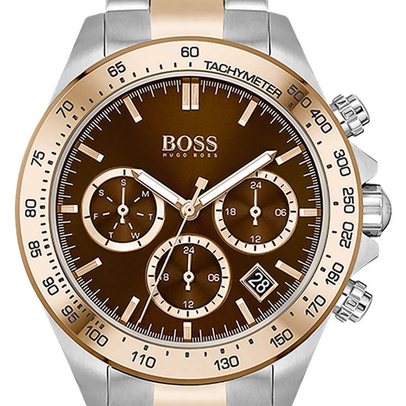 Buy Hugo Boss Womens Quartz Two-tone Stainless Steel Brown Dial 38mm Watch - 1502617 in Pakistan