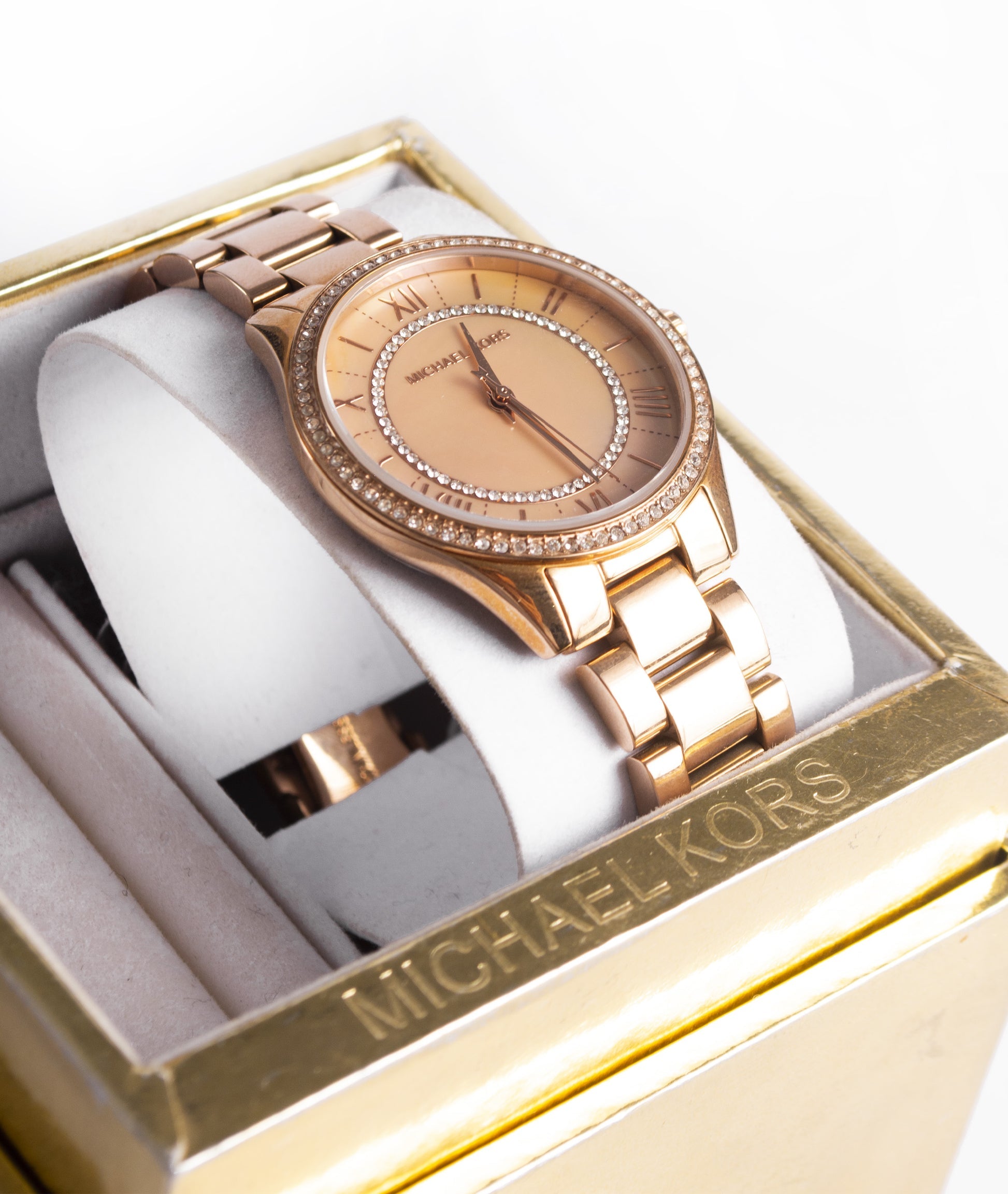 Buy Michael Kors Mother of Pearl Dial Rose Gold Steel Strap Watch for Women - MK4464 in Pakistan