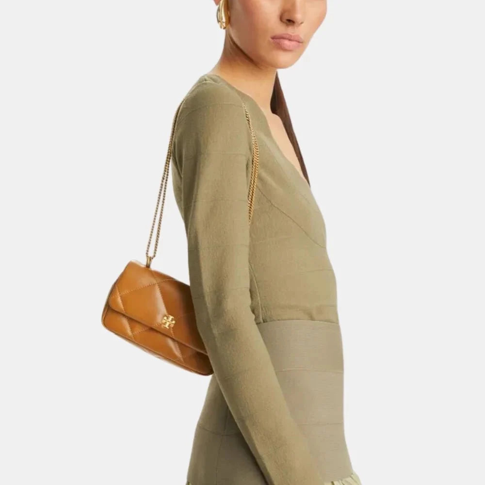 Buy Tory Burch Mini Kira Diamond Quilt Flap Bag (Mandorla) in Pakistan