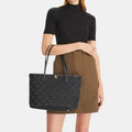 Buy Tory Burch Small T Monogram Zip Tote (Black) in Pakistan