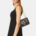 Buy Tory Burch Eleanor Croc-Embossed Shoulder Bag (Black) in Pakistan
