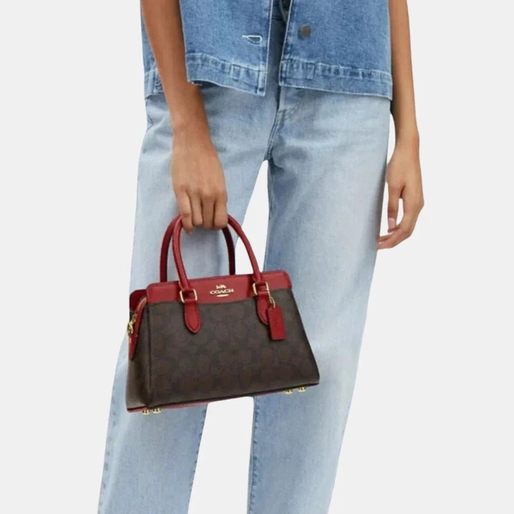 Buy Coach Mini Darcie Carryall in Colorblock Signature Canvas in Pakistan