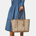 Buy Tory Burch Perry T Monogram Triple-Compartment Tote Bag in Pakistan