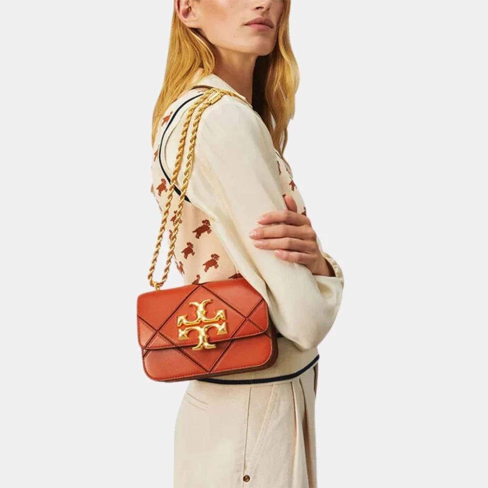 Buy Tory Burch Small Eleanor Diamond Quilt Bag (Roasted Habanero) in Pakistan