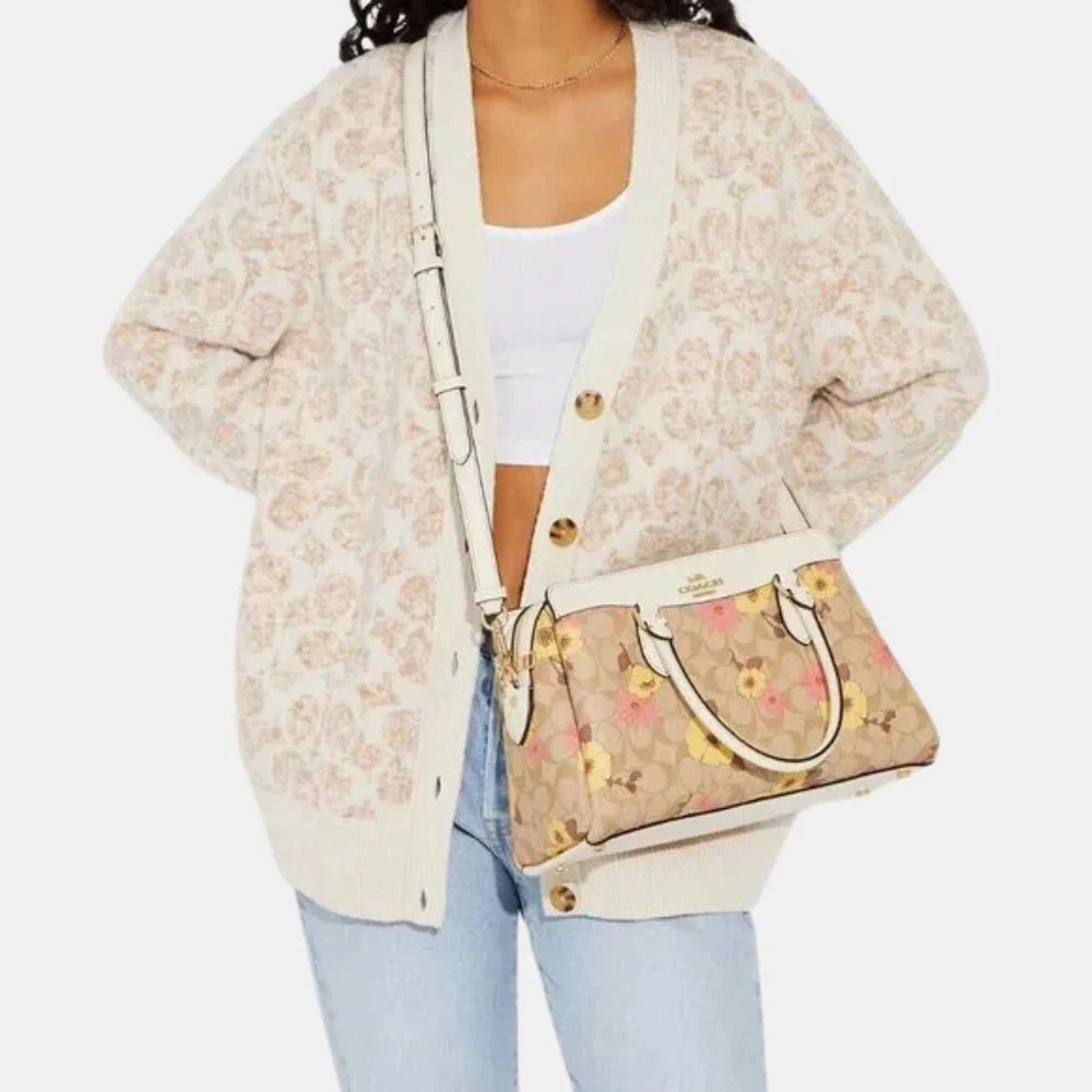 Buy Coach Darcie Carryall In Signature Canvas With Floral Cluster Print in Pakistan
