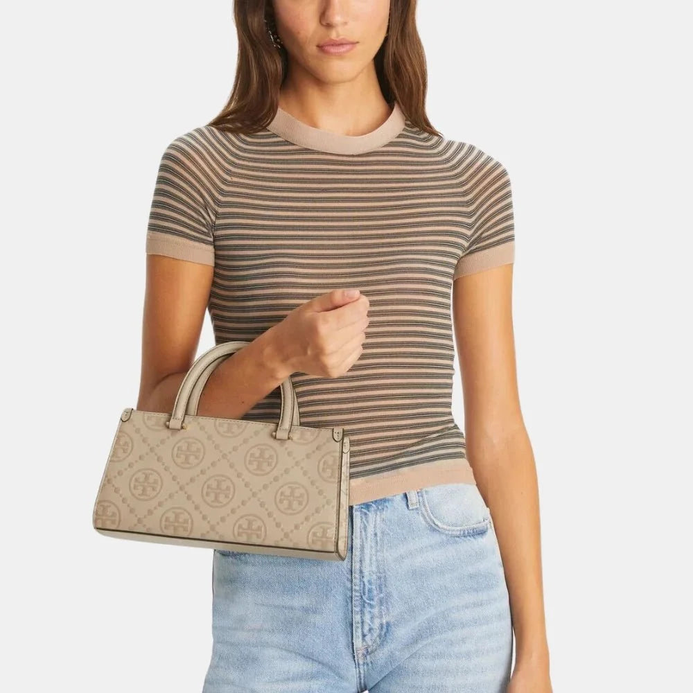 Buy Tory Burch T Monogram Embossed Small Rectangular Tote Bag in Pakistan