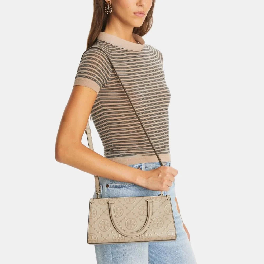 Buy Tory Burch T Monogram Embossed Small Rectangular Tote Bag in Pakistan