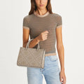 Buy Tory Burch T Monogram Top-Handle Embossed Tote Bag in Pakistan