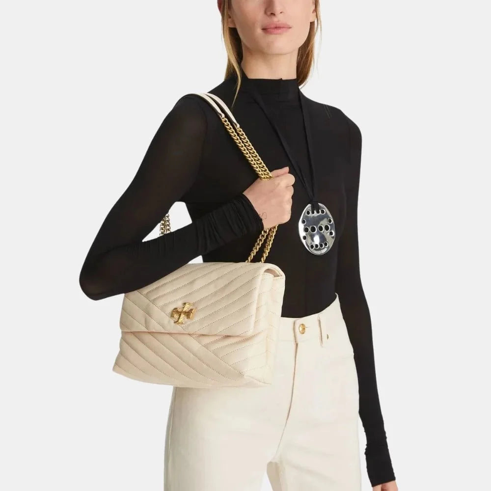 Buy Tory Burch Kira Chevron Convertible Shoulder Bag (New Cream) in Pakistan