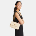 Buy Tory Burch Kira Chevron Small Convertible Handbag (New Cream) in Pakistan