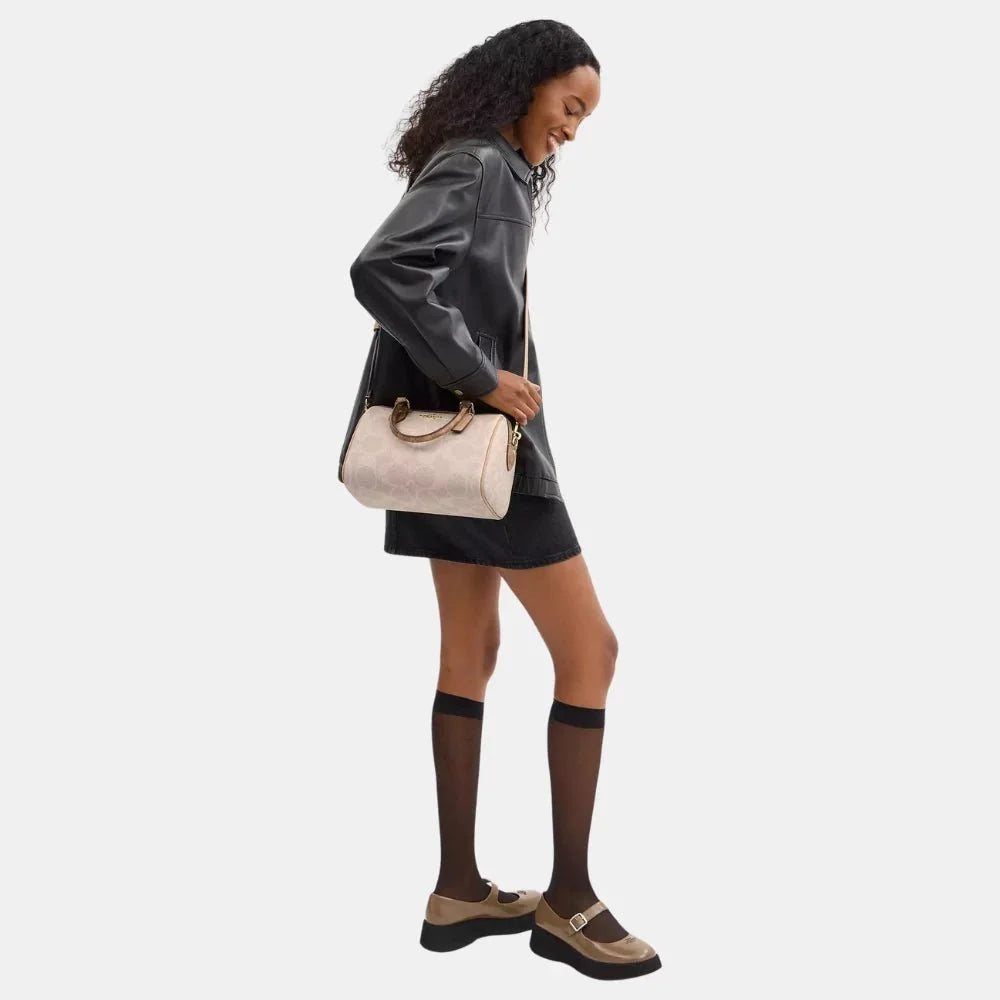Buy Coach Rowan Satchel Bag In Blocked Signature Canvas in Pakistan