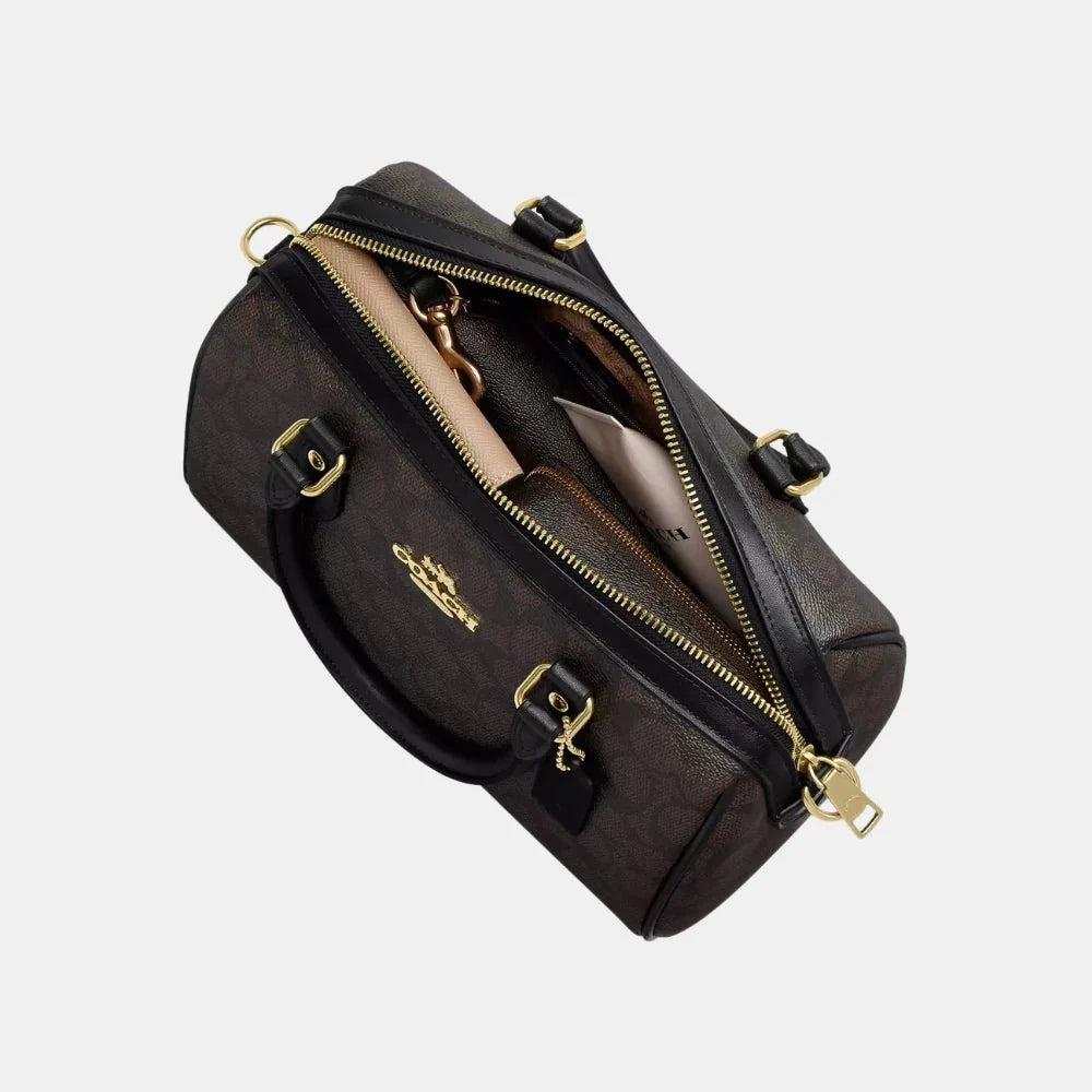 Buy Coach Rowan Satchel Bag In Blocked Signature Canvas in Pakistan