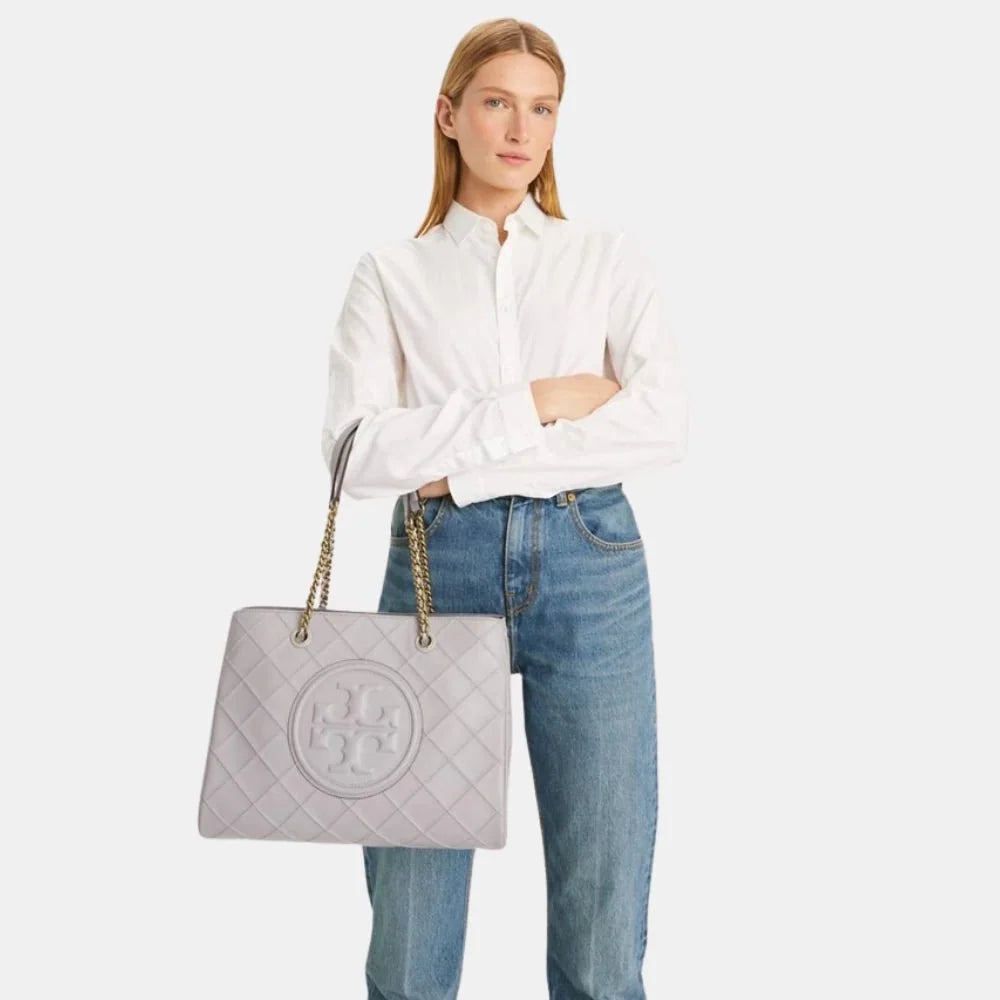 Buy Tory Burch Fleming Soft Chain Tote (Bay Gray) in Pakistan