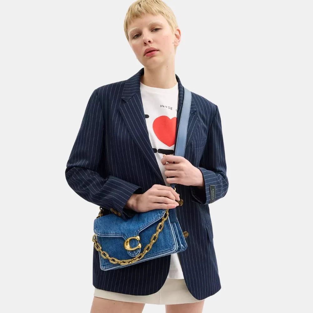 Buy Coach Chain Tabby Shoulder Bag (Denim/Deep Blue) in Pakistan