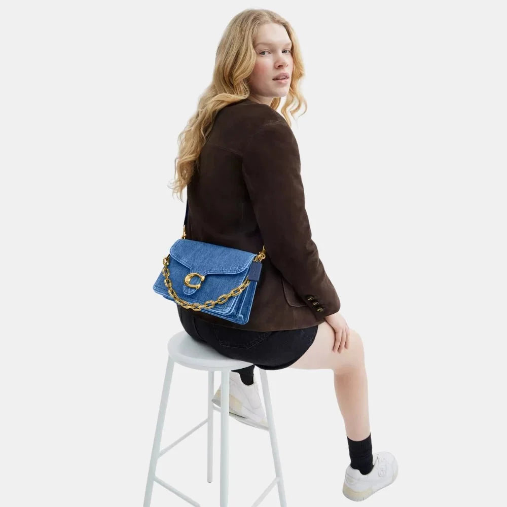 Buy Coach Chain Tabby Shoulder Bag (Denim/Deep Blue) in Pakistan