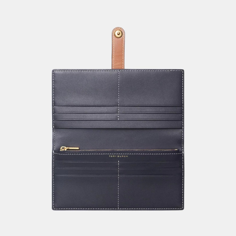 Buy Tory Burch T Monogram Zip Slim Wallet (Navy) in Pakistan