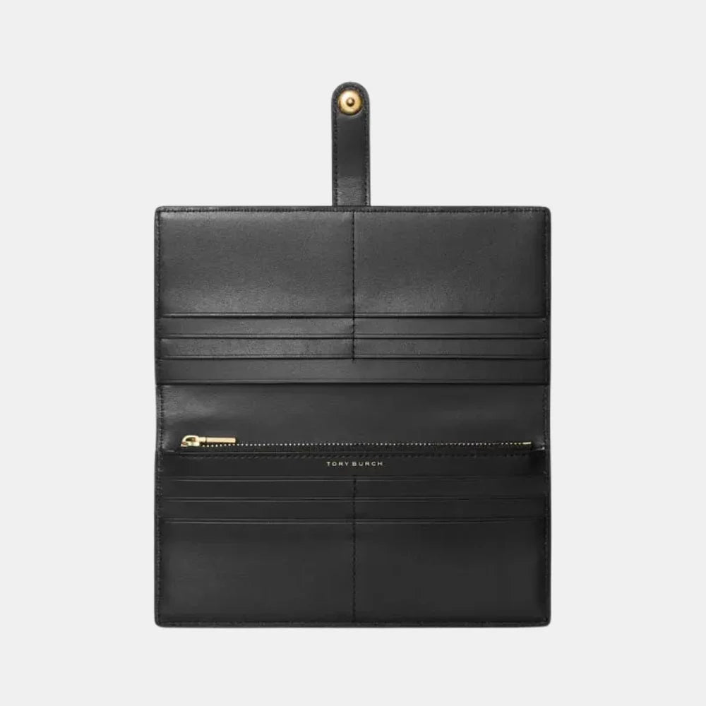 Buy Tory Burch T Monogram Zip Slim Wallet (Black) in Pakistan