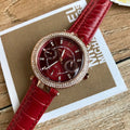 Buy Michael Kors Mini Parker Red Dial Red Leather Strap Ladies Watch - Mk6451 in Pakistan