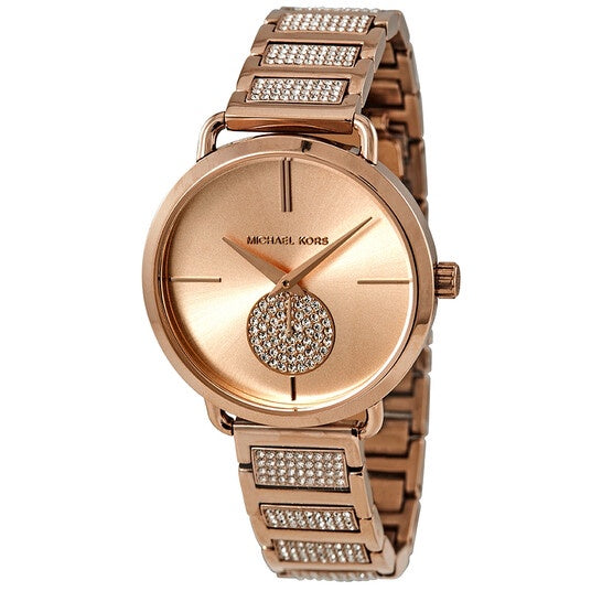 Buy Michael Kors Portia Crystal Rose Gold Dial Stainless Steel Strap Ladies Watch - Mk3853 in Pakistan