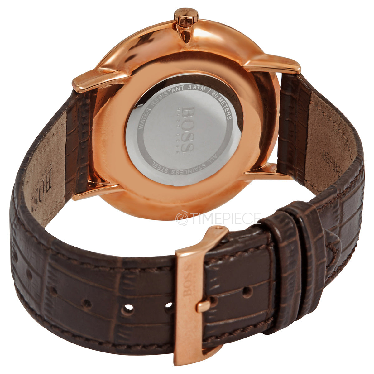 Buy Hugo Boss Mens Quartz Brown Leather Strap Navy Blue Dial 40mm Watch - 1513458 in Pakistan